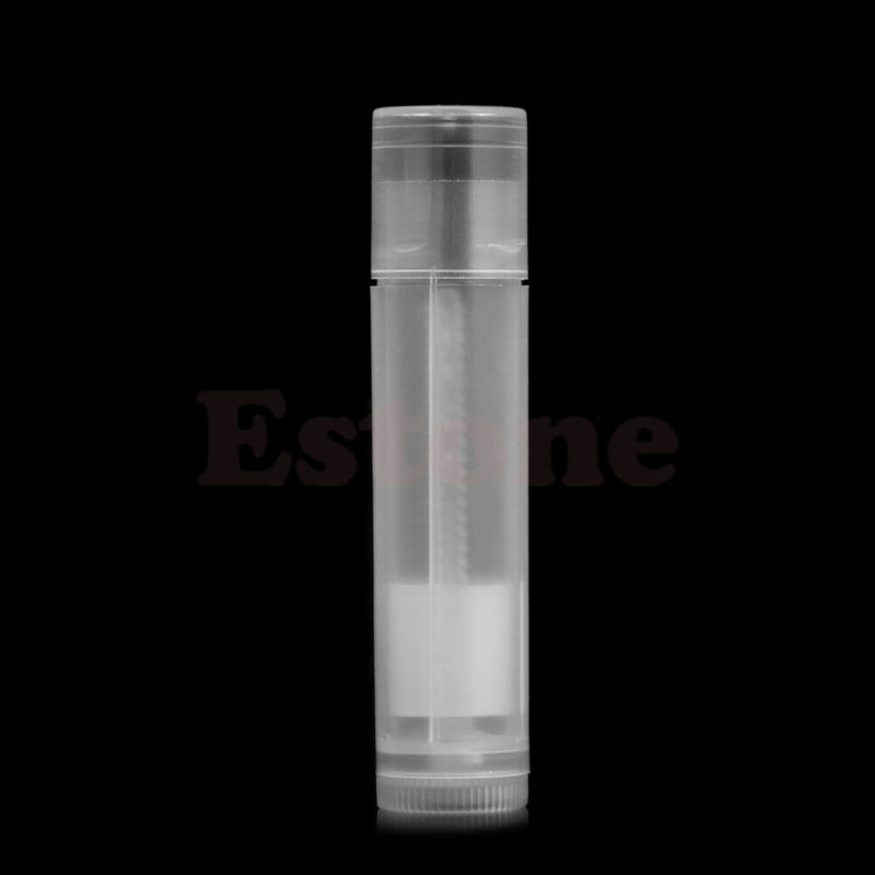 5pcs 5mL Clear Black White Empty Lipstick Lip Balm Container / Case Tube + Caps