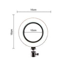 16cm LED Studio Ring Light Dimmable Light Photo Lamp For Camera Shoot 1 pc