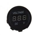 DC 12V-24V Motorcycle LED Digital Display Voltmeter Voltage Meter Round Pan