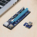 2pcs PCI-E 1X to 16X 6Pin USB3.0 Card Extension Cable for Bitcion Miner