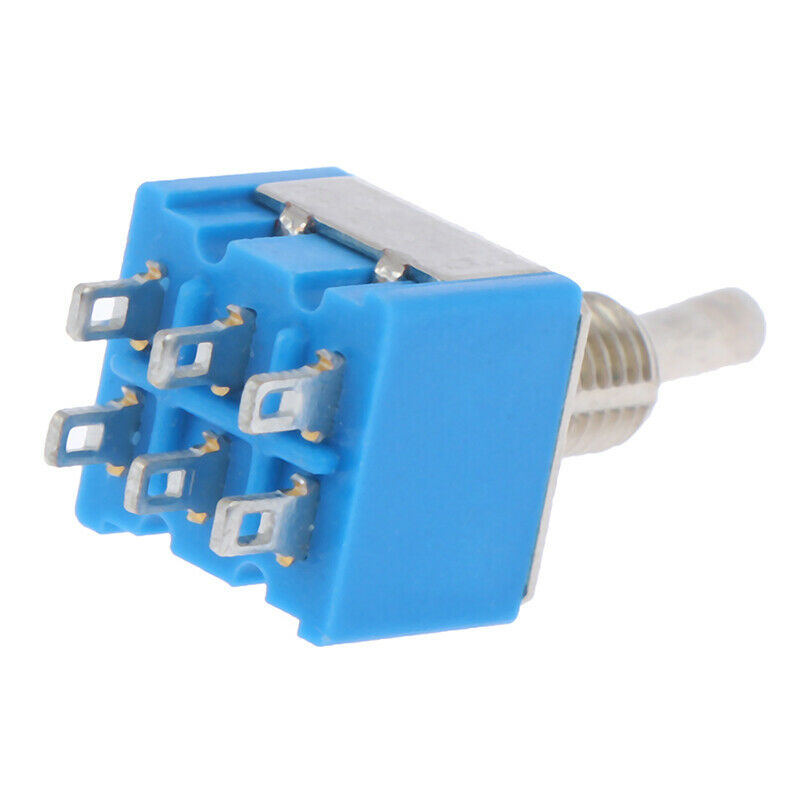 5X MTS-202 DPDT Switch 6A 125V AC 6-Pin ON-ON Mini Toggle Switch 2 Position S JR