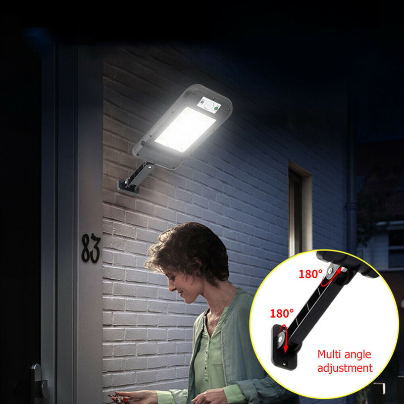 128LED Waterproof Solar Wall Light Motion Outdoor Garden Control Lamp (C)
