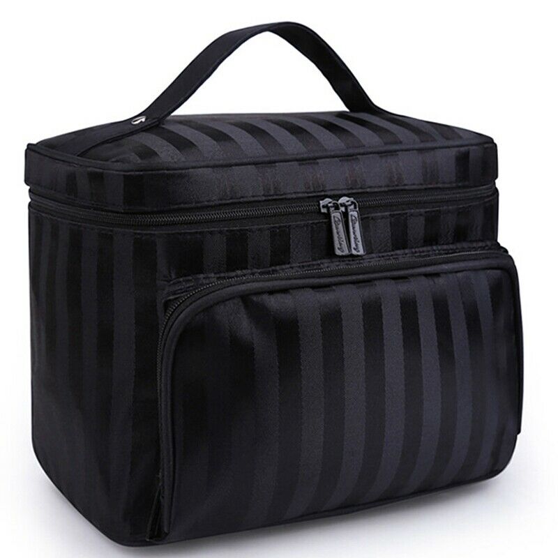 Black Shape Big Capacity Women Cosmetic Bag Cosmetics Organizer Travel Nece Y3R8