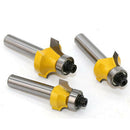 3Pcs Flush Woodworking Milling Cutter Router Bit 8mm Shank