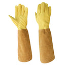 Extra Long Cowhide Beekeeping Gloves Elasticated Beekeeper Tool Supply L