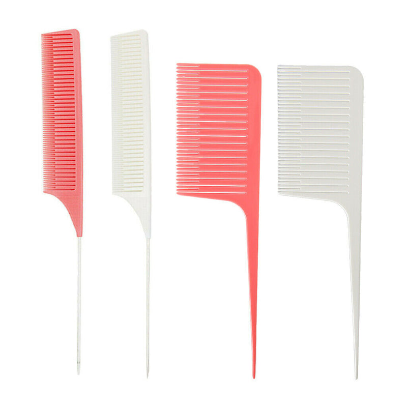 4Pcs Barber ABS Weaving Highlighting Foiling Hair Comb Styling Salon Tool