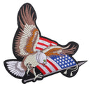 Bald Eagle American Flag Sew on Embroidered Patch Applique for Jeans Jackets