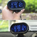 Car Thermometer Digital Clock DC12-24V Automobile Clock LED Lighted Auto Du