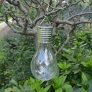 4Pcs Plastic Solar Powered Light Bulbs Colorful Garden Clear Hanging Lamp Set #