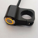25mm Motorcycle Handlebar Headlight Switch Stainless Steel Yellow Dirt Bike