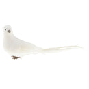 Lifelike White Artificial Doves Birds Statue Store Setting Garden Decoration