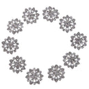 10pcs Flower Crystal Rhinestone Button DIY Wedding Dress Accessories