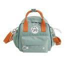 Animal Pattern Waterproof Backpacks Women Shoulder Crossbody Bags (Green)