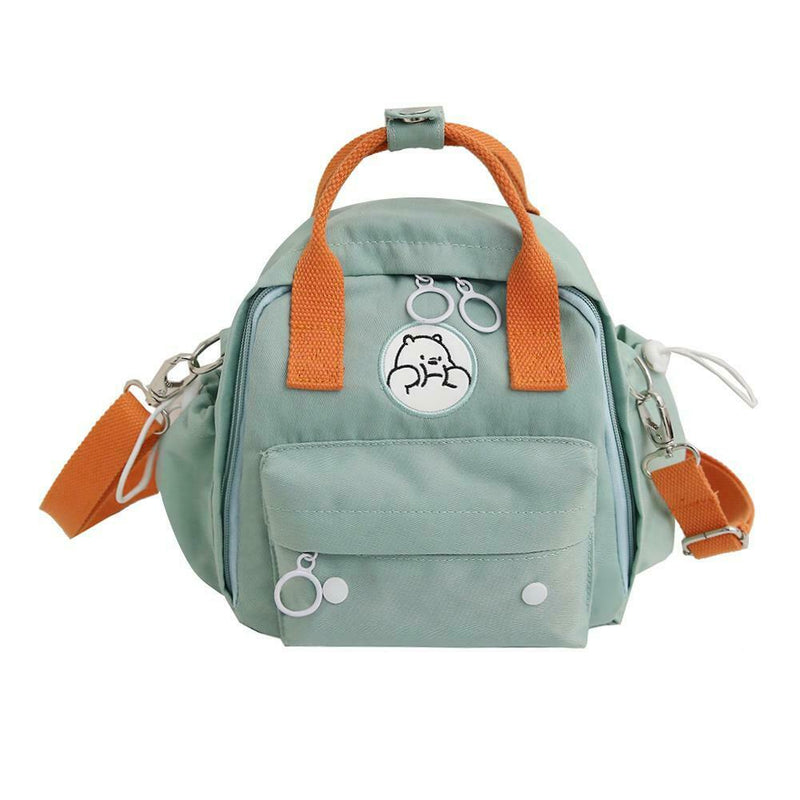 Animal Pattern Waterproof Backpacks Women Shoulder Crossbody Bags (Green)