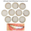 10Pcs Dental Cold Light Teeth Whitening Color Palette Comparison Contrast Ca_