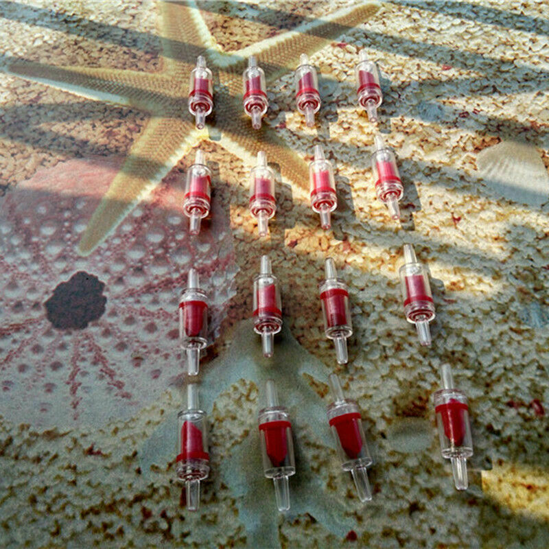 10pc One Way Fish Tank Aqaurium Non Return Valve In Line Pump For 4mm Tube A8G0.