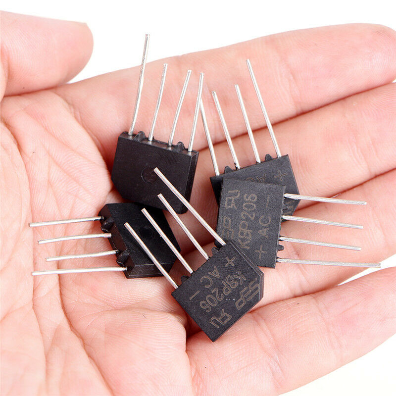 10PCS KBP206 Generic Diode Bridge Rectifier 2A 600V 4PIN Dipt Nw