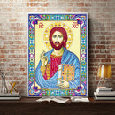 5D DIY Special Shaped Diamond Painting God Cross Stitch Kit Home Wall Decor