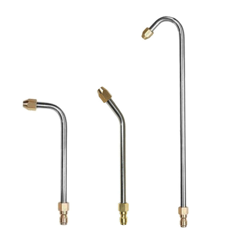 3pcs Angled Lance Extension Metal Pole Lengthen Spray Wand Up To 3600psi