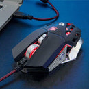 V9 6 Keys USB Wired 2400DPI Adjustable Mice Macro Definition RGB Gaming Mouse
