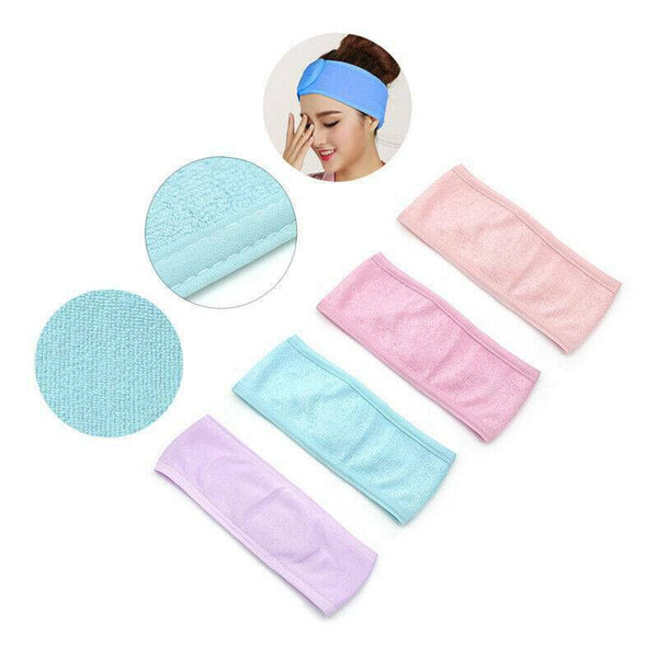 1Pc Women Adjustable Makeup Toweling Hair Wrap Head Band Salon Facial Headband