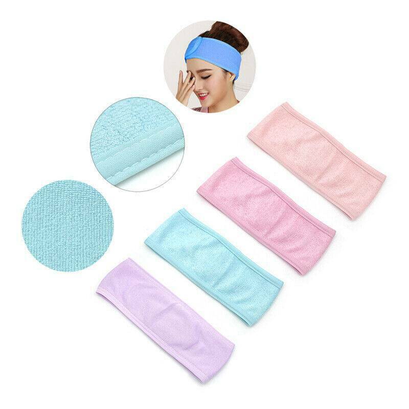1Pc Women Adjustable Makeup Toweling Hair Wrap Head Band Salon Facial Headband