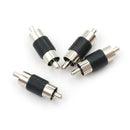 4pcs Straight AV RCA Male to Male Audio Video Connector Couplers Adapter B ES