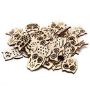 50Pcs Mix Hollow Owl Wooden Ornament DIY Craft Slices Art Decoration Scrapb BX