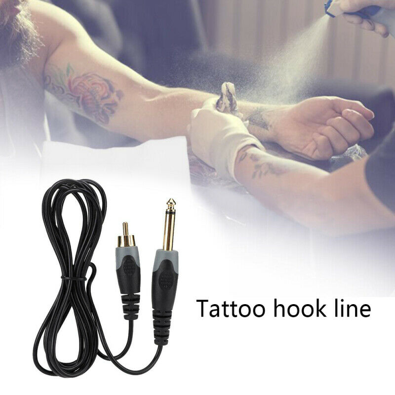 2.25 meters Tattoo Clip Hook Line with Curved Head RCA Plug for Tattoo Machine