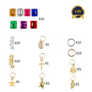140Pcs/Set Braid Dreadlock Hair Jewelry Rings Clips Decoration Pendants