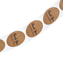 1X(1 Inch Round Kraft Thank You For Your Business Stickers/500 Labels Per R