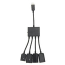 4 Port Micro USB Power Charging OTG Hub Cable for Sumsung Android PC