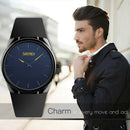 SKMEi Ultra-Thin Quartz Watch Watch Pu Strap Fashion Casual Watch 1601S, Bl