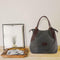 Women Large Tote Shopping Bag Handbag Canvas Shoulder Messenger Bags (Grey) SN9F