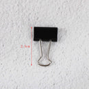 12Pcs Black Metal Binder Clips File Paper Clip Photo Stationary OfficeSupplieH6