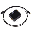 Digital Optical Coax Coaxial Toslink to Analog RCA L/R Converter Adapter