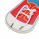 5X(Kids Montessori Educational Toys Children Wooden Toys Toddler Lacing ShoG5A3)