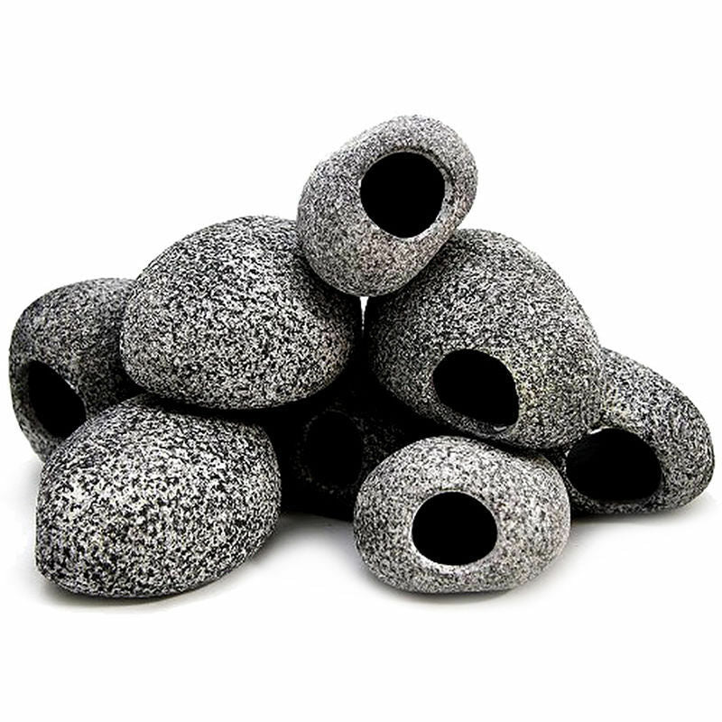 Hot Ceramic Rock Cave Ornament Stones For Fish Tank Filtration Aquarium OZ