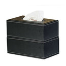 2Pcs PU Leather Facial Tissue Box Dispenser Napkin Holder for Desks Tables