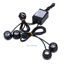 4in1 Kit 12V Hawkeye LED Car Emergency Strobe Lights DRL Wireless Remote Control