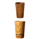 2pcs Wooden Mug Beer Cup Wedding Favor Natural Wood Fashion Mug 11.5cm Brown