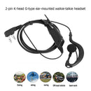 2Pin Earpiece Earphone Headset PTT Mic K Type for TC368 TC370 Baofeng UV5R