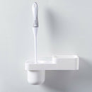 Creative Home Paste Toilet Cleaning Brush Set Bathroom With Storage Box Hol