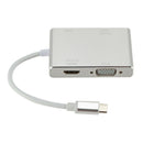 USB C To HDMI VGA Adapter HDMI / VGA / DVI / USB 2.0 Port + USB C Port Converter