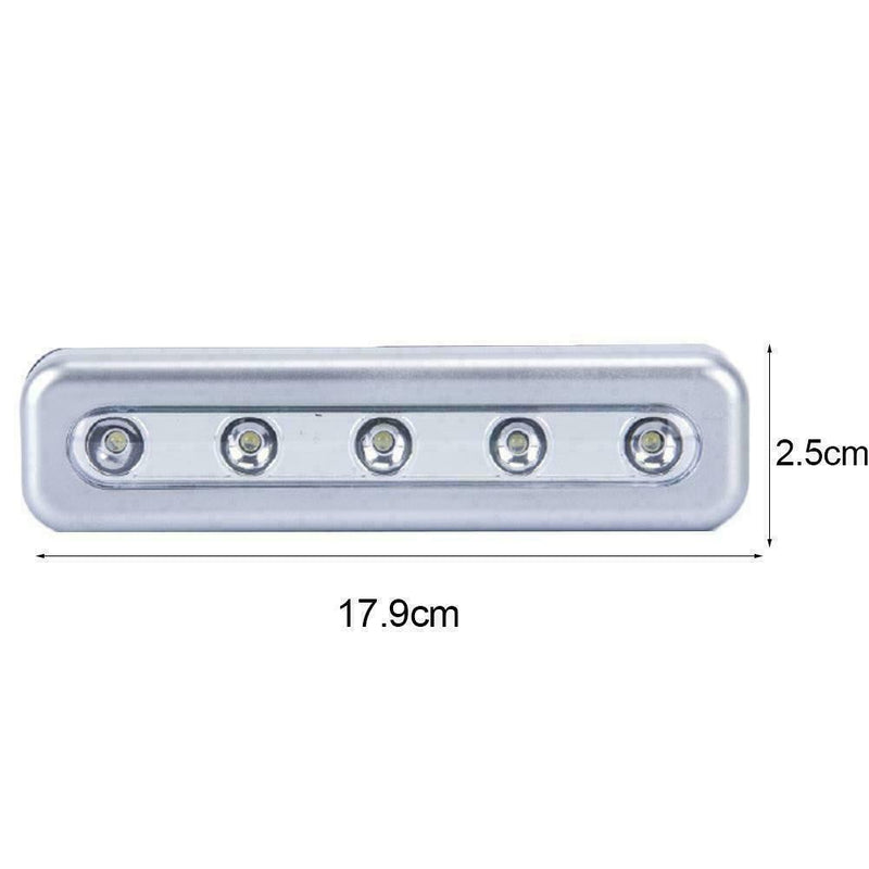 1* 5 LED Light Bar Battery Operated Cabinet Closet 6000K Light Lamp Wall Q6E7