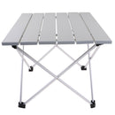 Outdoor Aluminium Folding Picnic Camping Desk Table Gray 39.5x35x32cm