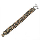 Survival Bracelet with Stainless Steel Bow Shackle - Desert Camo - Ideal ac