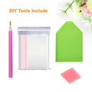 Diy 5D Diamond Painting By Number Kit, Cute Cat Crystal Rhinestone Embroide