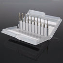 10pcs 1/8" 0.8-3.175mm PCB Drill Bit Engraving Cutter Rotary CNC Bit End Mill