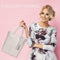 4pcs/Set Lichi Leather Tassels Women Tote Shoulder Clutch Card Bags (Grey)